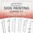 Eindraw Sign Painting Learning Kit Six Basic Strokes