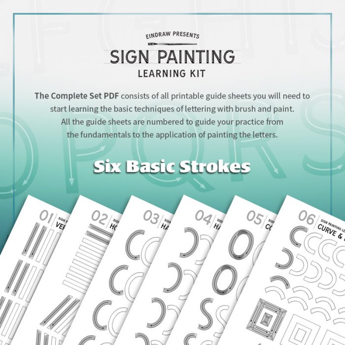 Eindraw Sign Painting Learning Kit Complete Set